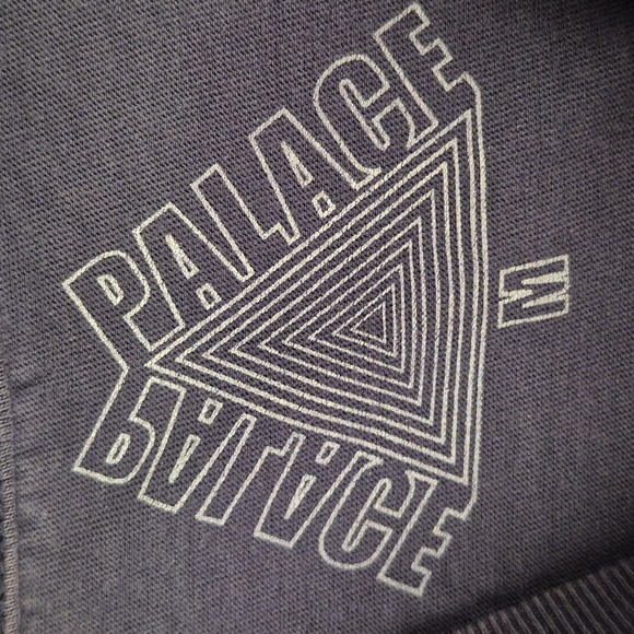 PALACE Skateboards Scheisse Cafe Grey Navy Cotton Streetwear Mens Medium T Shirt - Picture 6 of 10